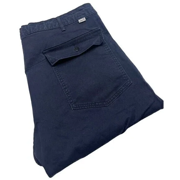 Levis Strauss Co Jogger Pants Unisex 38x27 Dark Blue Drawstring Waist Cotton - Picture 1 of 8